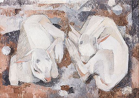 Zwei ruhende Zicklein by Heinrich Wittmer - Auction record, sale price, and art valuation. Compare with similar artists and explore comparable artworks.