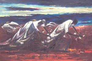 Cotton Pickers by Lamar William Dodd - Auction record, sale price, and art valuation. Compare with similar artists and explore comparable artworks.