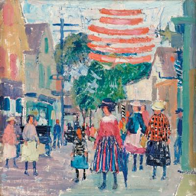 Girl with Striped Skirt