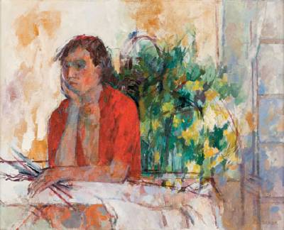 Portrait of Elizabeth C Osborne: Self-portrait