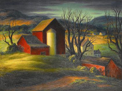 ACROSS THE RIVER by Robert Alexander Darrah "Rad" Miller - Auction record, sale price, and art valuation. Compare with similar artists and explore comparable artworks.
