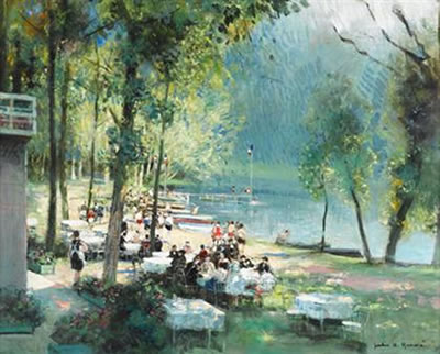 "TERRASSE AU BORD DE LAC DE LOFFREY" 2