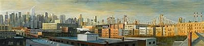 Sample artwork by Richard John Haas (Born 1936), known for trompe l'oeil urban architectural prints, murals - View similar artists and auction records