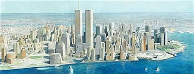 "LOWER MANHATTAN LOOKING EAST"