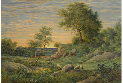 Sample artwork by George J Tribe (19/20th century), known for landscape painting - View similar artists and auction records