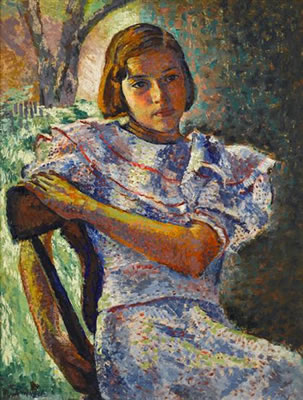 YOUNG GIRL IN A CHAIR