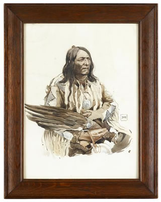 Two portraits of native american leaders by Edmund Montague Morris - Auction record, sale price, and art valuation. Compare with similar artists and explore comparable artworks.