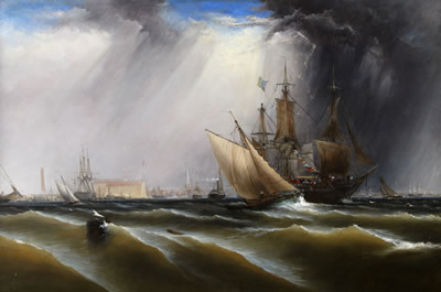 "VIEW OF PHILADELPHIA HARBOR"