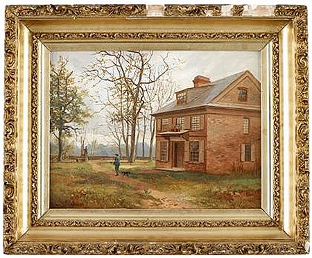 Portrait of william penn or letitia house, fairmount park, philadelphia, pa