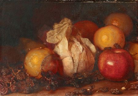 STILL LIFE WITH WRAPPED ORANGE