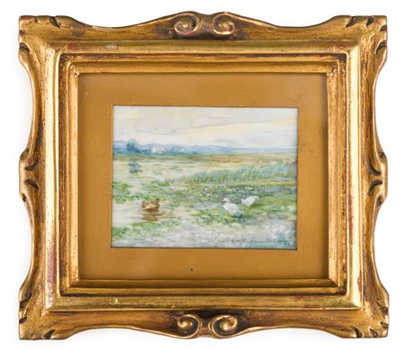 Sample artwork by Elizabeth Annie McGillivray Beach Knowles (1866 - 1928), known for landscape and figure painting, miniatures - View similar artists and auction records