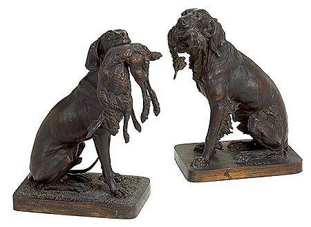 Gun dogs with game by Ferdinand Pautrot - Auction record, sale price, and art valuation. Compare with similar artists and explore comparable artworks.