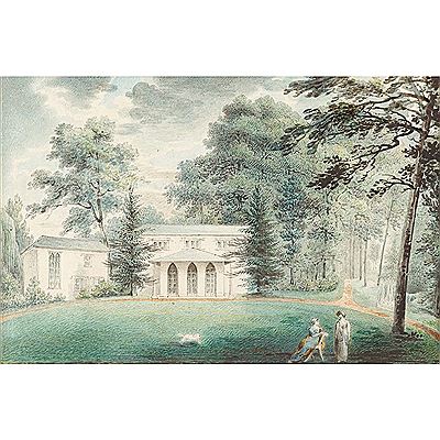 View of springland, country estate of the artist on the delaware river