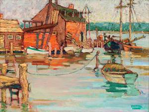Fishing Boats in a Harbor