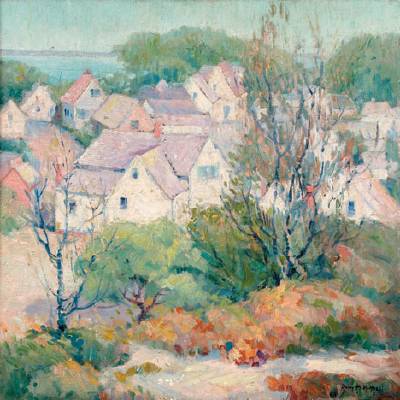 Sunlit Rooftops by Daisy Marguerite Hughes - Auction record, sale price, and art valuation. Compare with similar artists and explore comparable artworks.