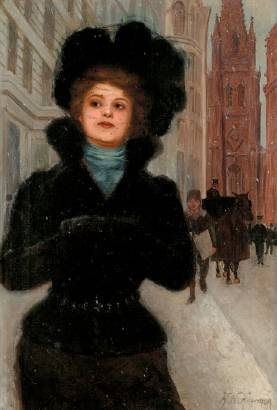 Elegant Lady in Winter, New York