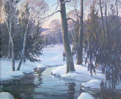 Winter Landscape by Edna Palmer Engelhardt - Auction record, sale price, and art valuation. Compare with similar artists and explore comparable artworks.