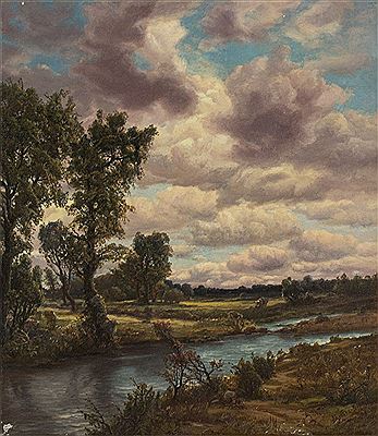Flusslandschaft by Max Schroder-Greifswald - Auction record, sale price, and art valuation. Compare with similar artists and explore comparable artworks.