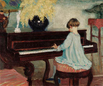 Fanciulla al pianoforte