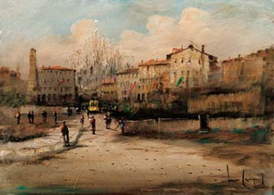 Milano. Tram nei pressi del Duomo - 1908