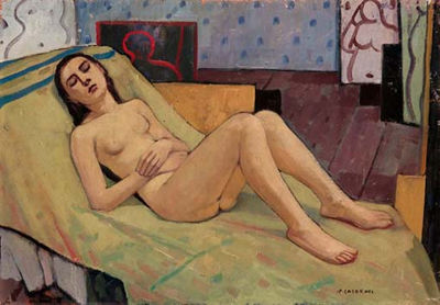 Nudo sdraiato (nello studio)