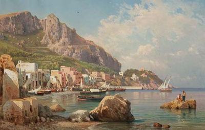 Capri, marina piccola by Guglielmo Giusti - Auction record, sale price, and art valuation. Compare with similar artists and explore comparable artworks.