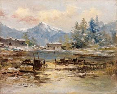 Paesaggio montano by Umberto Ziveri - Auction record, sale price, and art valuation. Compare with similar artists and explore comparable artworks.