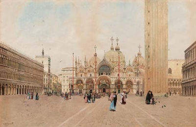 Sample artwork by Alberto Prosdocimi (1852 - 1925), known for figures, land-and townscape painting - View similar artists and auction records