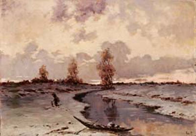 Paesaggio innevato by Ivan (Giovanni) Karpoff - Auction record, sale price, and art valuation. Compare with similar artists and explore comparable artworks.
