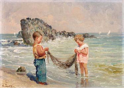 I piccoli pescatori by Giovanni Panza - Auction record, sale price, and art valuation. Compare with similar artists and explore comparable artworks.