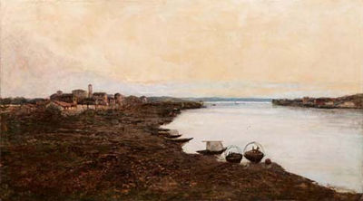 Sample artwork by Lorenzo Gignous (1862 - 1958), known for landscape painting, views of lake maggiore - View similar artists and auction records