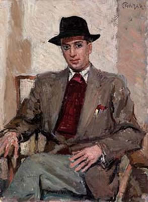 Ritratto di uomo seduto con cappello
