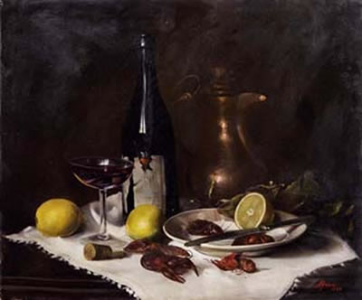 Natura morta con vino e frutti di mare - 1937 by Adriano Gajoni - Auction record, sale price, and art valuation. Compare with similar artists and explore comparable artworks.