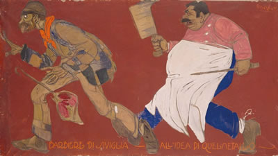 Barbiere di Siviglia - All'idea di quel metallo by Aroldo Bonzagni - Auction record, sale price, and art valuation. Compare with similar artists and explore comparable artworks.