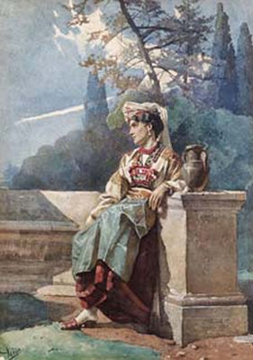 Popolana in costume tradizionale