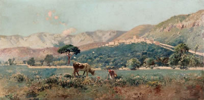 Nel bosco della Ficuzza - 1912 by Michele Catti - Auction record, sale price, and art valuation. Compare with similar artists and explore comparable artworks.