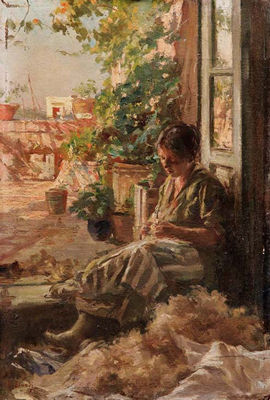 Sample artwork by Nicola Biondi (1866 - 1929), known for painting - View similar artists and auction records
