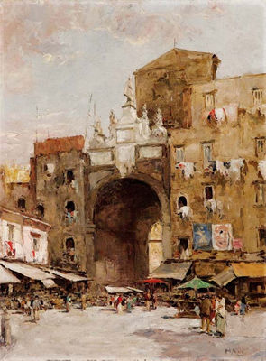 Il mercato di Port'Alba by Gustavo Pisani - Auction record, sale price, and art valuation. Compare with similar artists and explore comparable artworks.