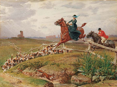 Caccia a cavallo nella campagna romana by Francesco Coleman - Auction record, sale price, and art valuation. Compare with similar artists and explore comparable artworks.