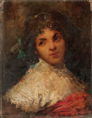 Giovane donna by Tranquillo Cremona - Auction record, sale price, and art valuation. Compare with similar artists and explore comparable artworks.