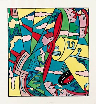 Aeropittura by Pablo Echaurren - Auction record, sale price, and art valuation. Compare with similar artists and explore comparable artworks.