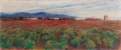 Sample artwork by Onorato Carlandi (1848 - 1939), known for landscape with water, trees, figure and marine scene painting - View similar artists and auction records
