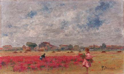 Sample artwork by Oreste Paltrinieri (1873 - 1966), known for landscape painting - View similar artists and auction records
