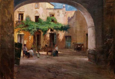 Cortile di villa Belvedere al Vomero by Nicola Biondi - Auction record, sale price, and art valuation. Compare with similar artists and explore comparable artworks.