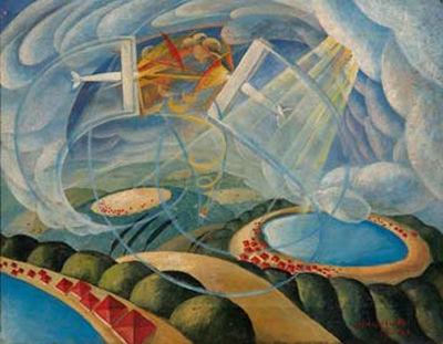Aeroveduta con laghi vulcanici,1933