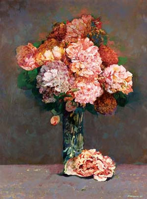 Vaso con peonie, 1989