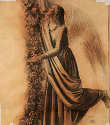 Angelo con ghirlanda, 1946/'47