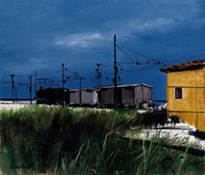 Ferrovia by Enotrio Pugliese - Auction record, sale price, and art valuation. Compare with similar artists and explore comparable artworks.