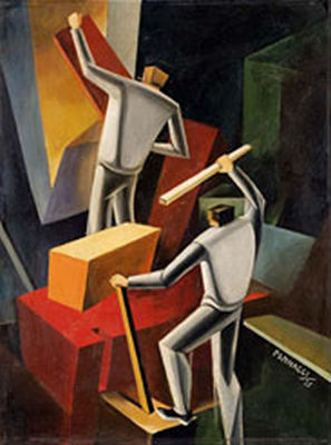 I costruttori, 1925 by Ivo Pannaggi - Auction record, sale price, and art valuation. Compare with similar artists and explore comparable artworks.