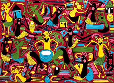 Jitahidini mmalize halafu niwape maziwa wengine, 2003 by George Lilanga - Auction record, sale price, and art valuation. Compare with similar artists and explore comparable artworks.